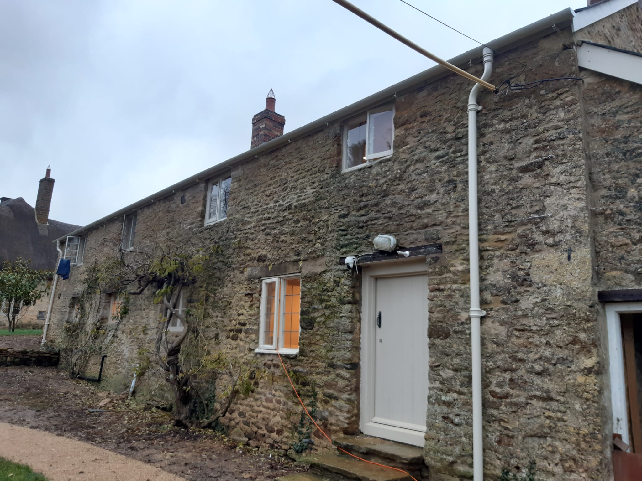 Cast aluminium Guttering on a heritage property near chipping norton
